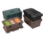 Carlisle PC180N03 - Food Carrier, top loader, approximately cap. 24 qt., insulated, black