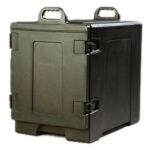 Carlisle PC300N03 - Food Carrier, end loader, holds (8) food pans, insulated, black