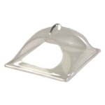 Carlisle PSD13EH07 - Display Cover, end cut, polished chrome handle, polycarbonate, clear