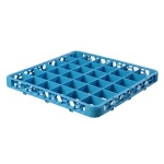 Carlisle RE3614 - Divided Glass Rack Extender, full-size, 36-compartments, blue