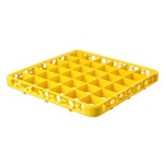 Carlisle RE36C04 - Divided Glass Rack Extender, full-size, 36-compartments, yellow, (Case of 6)