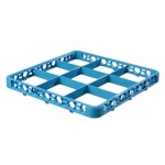 Carlisle RE914 - Divided Glass Rack Extender, full-size, 9-compartments, blue, (Case of 6)