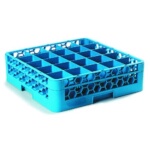 Carlisle RG25-114 - Dishwasher Glass Rack, 25-compartments with (1) extender, full-size, blue, (Case of 4)