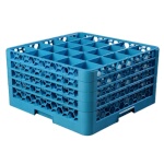 Carlisle RG25-414 - Dishwasher Glass Rack, 25-compartments with (4) extenders, full-size, blue, (Case of 2)