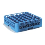 Carlisle RG36-114 - Dishwasher Glass Rack, 36-compartments with (1) extender, full-size, blue