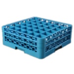 Carlisle RG36-214 - Dishwasher Glass Rack, 36-compartments with (2) extenders, full-size, blue