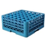 Carlisle RG36-314 - Dishwasher Glass Rack, 36-compartments with (3) extenders, full-size, blue