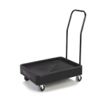 Carlisle XDL3000H03 - Cateraide Pan Carrier Dolly, with push handle, holds (2) carriers, black