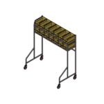 Carter-Hoffmann SS60 - Starter station, all stainless steel tubular construction for cantilever or straddle use with set of (14) plastic storage bins