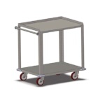 Carter-Hoffmann UC3S2433 - Three shelf utility cart; all stainless steel; 700 lb. capacity
