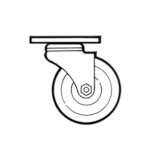Channel CPS54H - Caster, plate, swivel