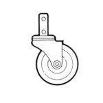 Channel CSS45R - Caster, stem, square