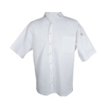 John Ritzenthaler CS006WH-XL - Cook Shirt, X-large, short sleeve, chest pocket, white