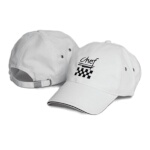 John Ritzenthaler H063WH - Chef's Baseball Cap, adjustable strap, cotton, white