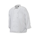John Ritzenthaler J100-L - Chef's Jacket, large, universal fit, double breasted, long sleeve, white