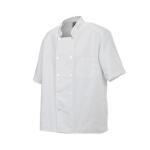 John Ritzenthaler J105-L - Chef's Jacket, large, universal fit, double breasted, short sleeve, white