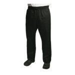 John Ritzenthaler P020BK-XL - Basic Chef's Pants, X-large, baggy, 4 pockets, black