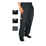 John Ritzenthaler P024BK-L - Cargo Chef's Pants, large, 6 pocket, black