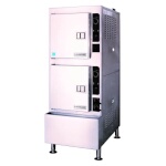 Cleveland 24CGA10.2ES - Convection Steamer, pressureless, gas, 2 compartments, (5) pans/compartment