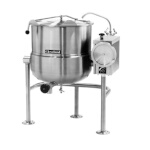 Cleveland KDL150T - Kettle, direct steam, tilting, 150-gallon, 2/3 steam jacket, quad-leg base