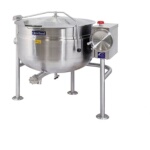 Cleveland KDL80TSH - Steam Jacketed Kettle, direct steam, tilting, 80-gallon, full jacket, open tri-leg base