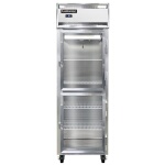 Continental 1FSNSSGDHD - Reach-In Freezer, one-section, shallow depth, narrow glass half doors