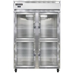 Continental 2FNSAGDHD - Reach-In Freezer, two-section, narrow glass half doors