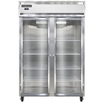 Continental 2FSNSSGD - Reach-In Freezer, two-section, shallow depth, narrow glass doors