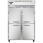 Continental 2FSNSAHD - Reach-In Freezer, two-section, shallow depth, half-height solid doors