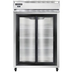 Continental 2RNSASGD - Reach-In Refrigerator, two-section, narrow sliding glass doors
