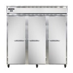 Continental 3RNPT - Pass-Thru Refrigerator, three-section, full-height solid doors