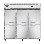 Continental 3RFFNSAHD - Reach-In Dual Temp Unit, three-section, half-height solid doors