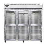 Continental 3RNSAGDHD - Reach-In Refrigerator, three-section, narrow glass half doors