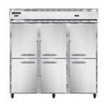 Continental 3RRFNSAHD - Reach-In Dual Temp Unit, three-section, half-height solid doors