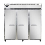 Continental 3RSNSA - Reach-In Refrigerator, three-section, shallow depth, full-height solid doors