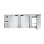 Continental BB90SNSSPT - Back Bar Cooler, Shallow Depth, pass-thru, 90