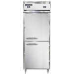 Continental D1RFESNSSHD - Reach-In Dual Temp Unit, one-section, shallow depth, wide half-height solid doors