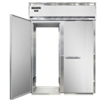 Continental D2RINSART - Roll-Thru Refrigerator, two-section, full-height solid doors, stainless ramps