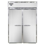 Continental D2RINSS-E - Extra-High Refrigerator, roll-in, two-section, solid doors, stainless steel ramps