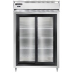 Continental D2RNSASGD - Reach-In Refrigerator, two-section, full-height sliding glass doors