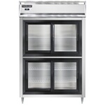Continental D2RNSASGDHD - Reach-In Refrigerator, two-section, half-height sliding glass doors