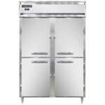 Continental D2RNSSHD - Reach-In Refrigerator, two-section, half-height solid doors