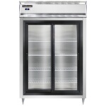 Continental D2RSNSSSGD - Reach-In Refrigerator, two-section, shallow depth, full-height sliding glass doors