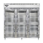 Continental D3RNSSGDHD - Reach-In Refrigerator, three-section, half-height glass doors