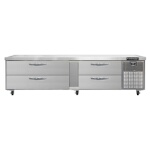 Continental D96GN - Refrigerator Griddle Stand, two-section, (4) drawers, stainless steel exterior & interior