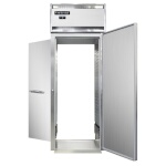 Continental D1FINRT - Roll-Thru Freezer, one-section, full-height solid doors, stainless ramps