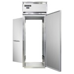 Continental D1FINSART - Roll-Thru Freezer, one-section, full-height solid doors, stainless ramps