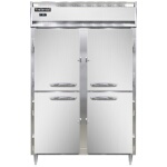 Continental D2FNSSHD - Reach-In Freezer, two-section, half-height solid doors