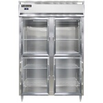 Continental D2FSNSSGDHD - Reach-In Freezer, two-section, shallow depth, half-height glass doors