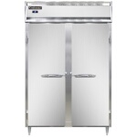 Continental D2RSNSA - Reach-In Refrigerator, two-section, shallow depth, full-height solid doors